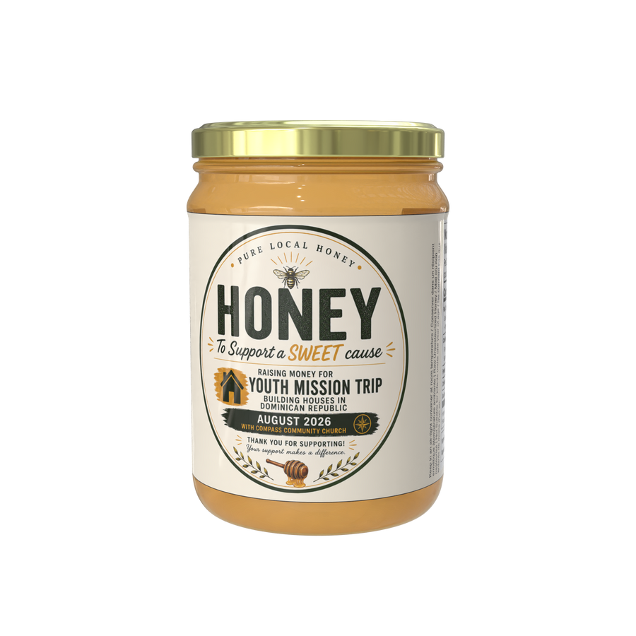 Custom fundraising label by Humber Honey