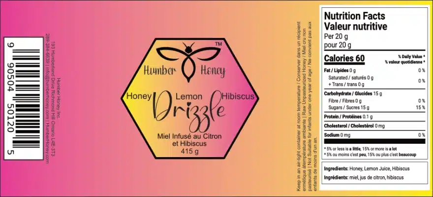 Honey Lemon and Hibiscus Drizzle image 1