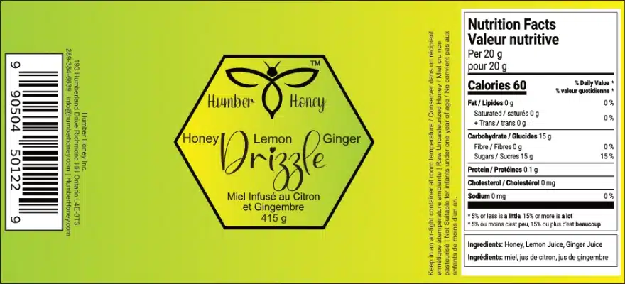 Honey Lemon Ginger Drizzle image 1